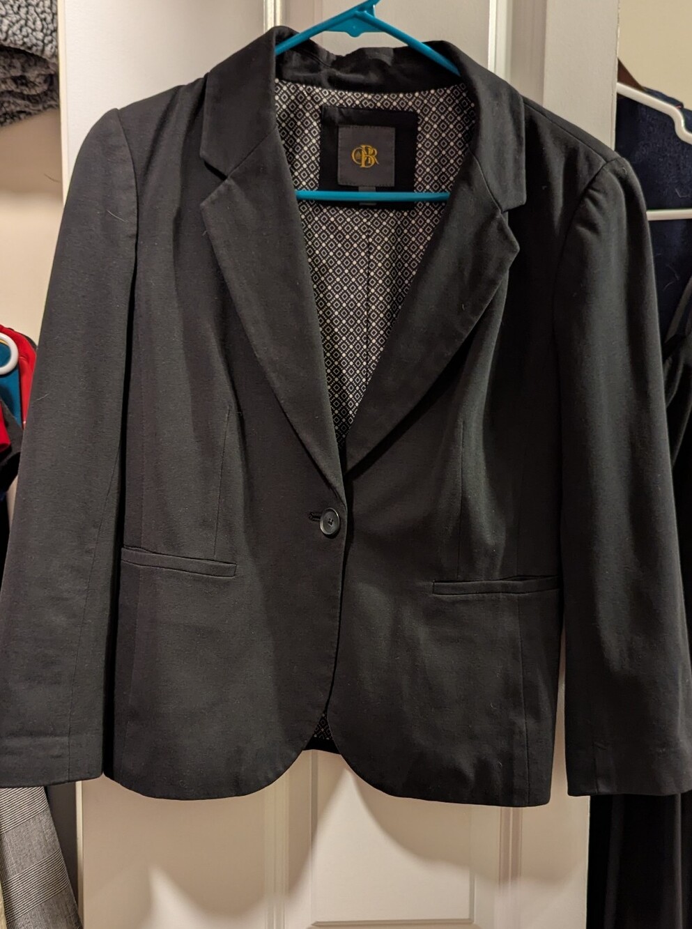 CBR Black Women's Single-Button Blazer